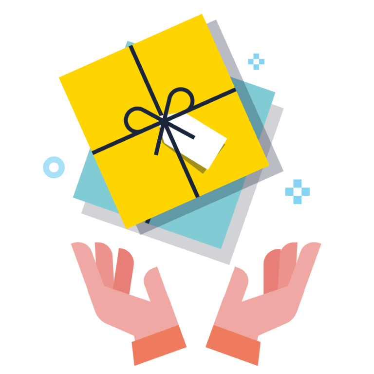 Present in hands icon