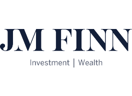 JM Finn logo, with Strapline Investment - Wealth