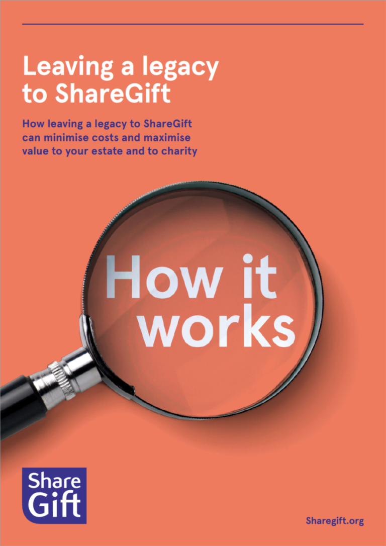 A picture of the front page of ShareGift's Legacy Pack